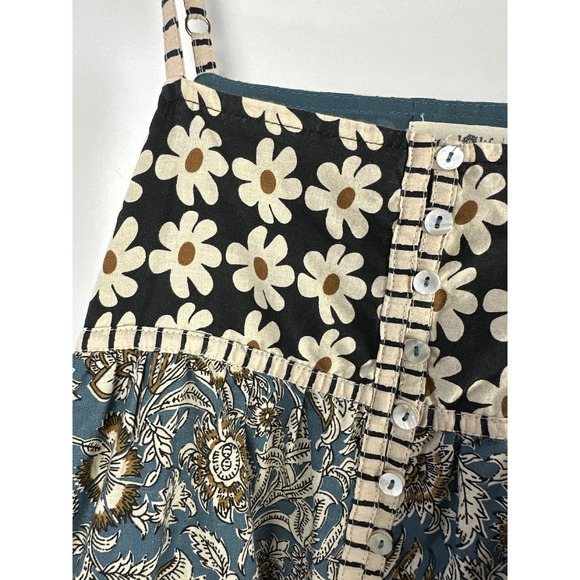 Natural Life Boho Floral Tiered Cotton Maxi Dress Button Front Midi Womens XL - Picture 4 of 14